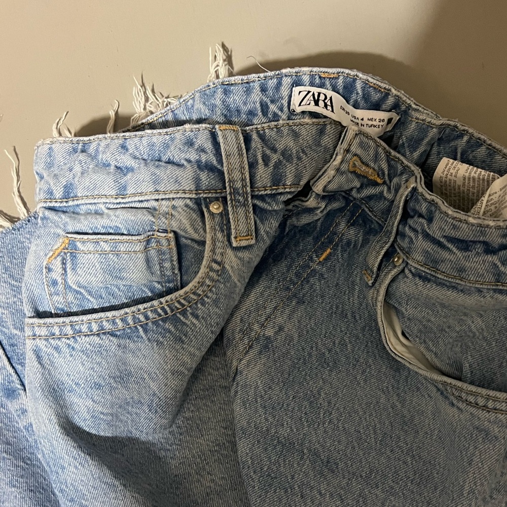 ZARA jeans high waisted straight wide leg